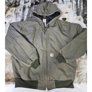 Carhartt Work Jacket J318 MOS Hooded Insulated Quilted Moss Green X-Large